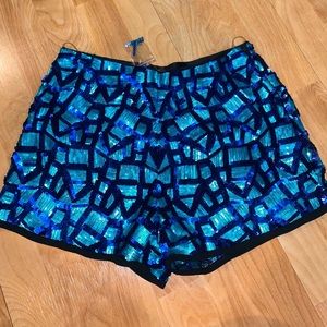 NWT Verty: Dressy Blue Sequence Shorts